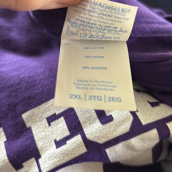 Legends Wear Purple Short Sleeve Tee Sz 2XL Ring Spun Crewneck Football Cotton - Picture 6 of 7